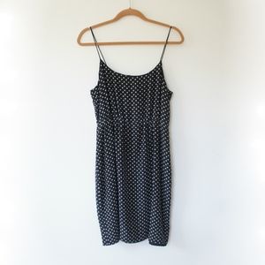 LAST CHANCE Black and Cream Silk Dress by J. Crew